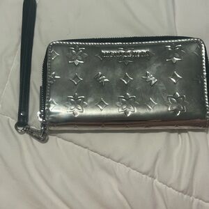 Michael Kors Silver Wristlet Wallet